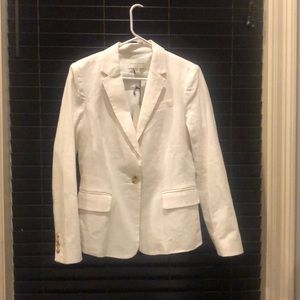 Adrienne Vittadini White Button Business Blazer